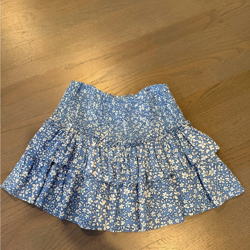 Skylar + Madison Blue Floral Mini Skirt